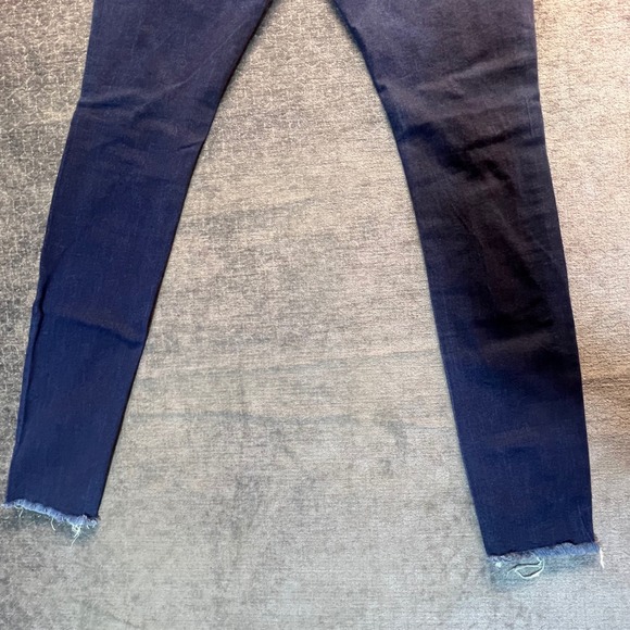 Bad‎ Little Country Girl Ultra Skinny Jeans Dark Wash Distressed Raw Hem - Picture 7 of 7